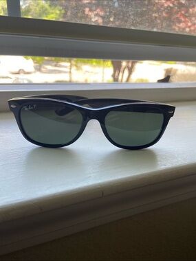 Ray-Ban Wayfarer Sunglasses - Black Frame with Green Lenses